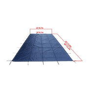 DURAFORCE Inground Pool Safety Cover For 25' x 45' Rectangle Blue Mesh In-Ground Winter