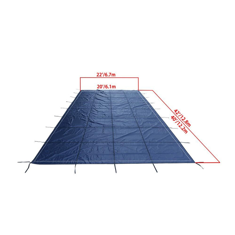 DURAFORCE Inground Pool Safety Cover For 25' x 45' Rectangle Blue Mesh In-Ground Winter