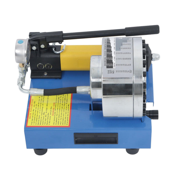 DURAFORCE Portable Hydraulic Hose Pipe Crimping Machine High Pressure Crimper W/ 8 Dies