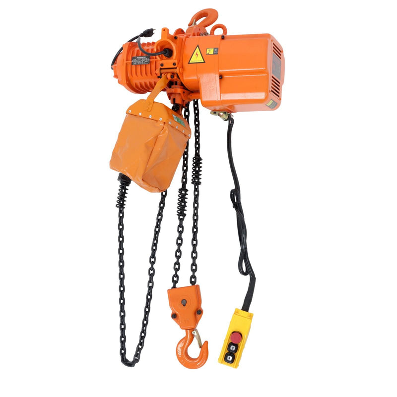 DURAFORCE 750W G80 Chain 1T/2200lbs 1.5m/5ft Wired Remote Control Electric Chain Hoist