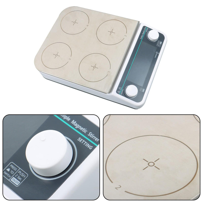DURAFORCE Magnetic Stirrer Multiple Magnetic Stirrer With Heating 4 Position 50-1200RPM