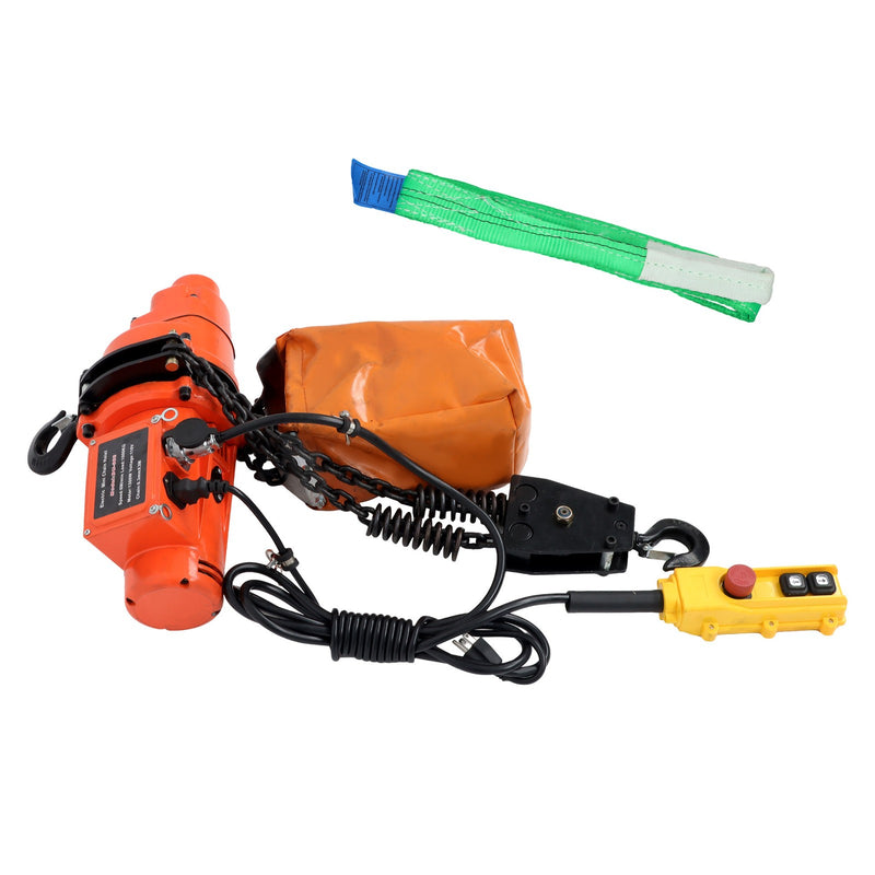 DURAFORCE 2200lbs Electric Chain Hoist Single Phase Crane 10ft Lifting for Garage Ceiling