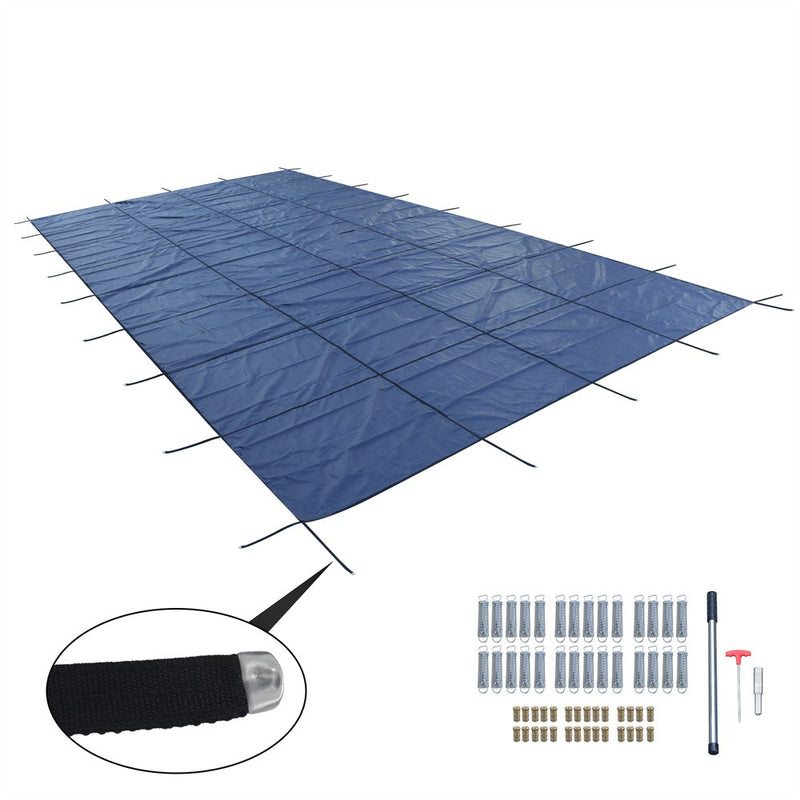 DURAFORCE Inground Pool Cover Safety For 20x40ft Includes Safety Net & Installation Tools