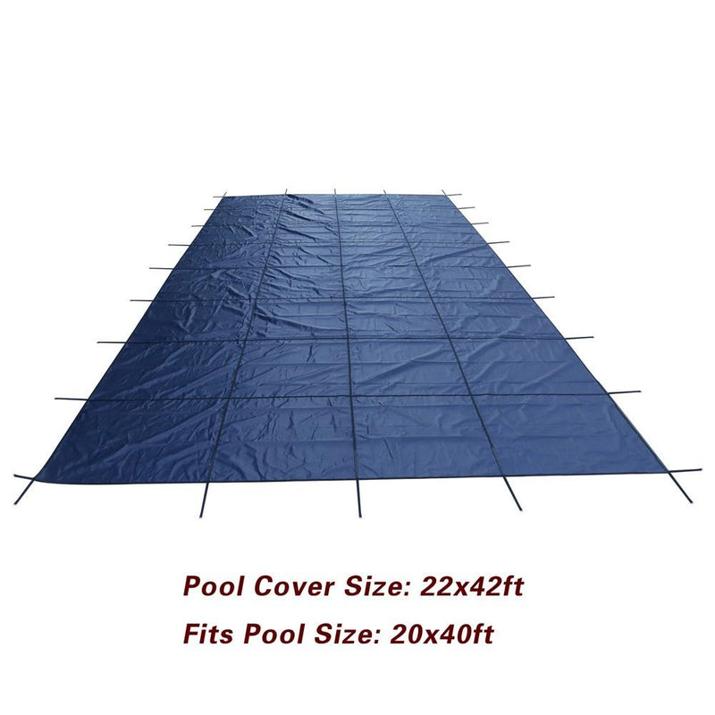 DURAFORCE Inground Pool Cover Safety For 20x40ft Includes Safety Net & Installation Tools