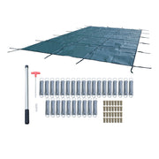 DURAFORCE Safety Pool Cover Fits 20FTx40FT Inground Swimming Pools For Backyard Yard Green