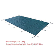 DURAFORCE Safety Pool Cover Fits 20FTx40FT Inground Swimming Pools For Backyard Yard Green