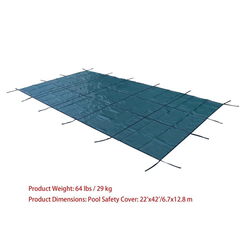 DURAFORCE Safety Pool Cover Fits 20FTx40FT Inground Swimming Pools For Backyard Yard Green