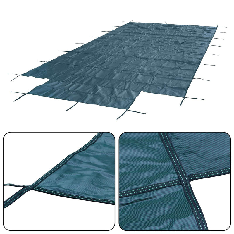 DURAFORCE Rectangle Swimming Pool Safety Cover W/ Center Step & Anchors For 20x40FT