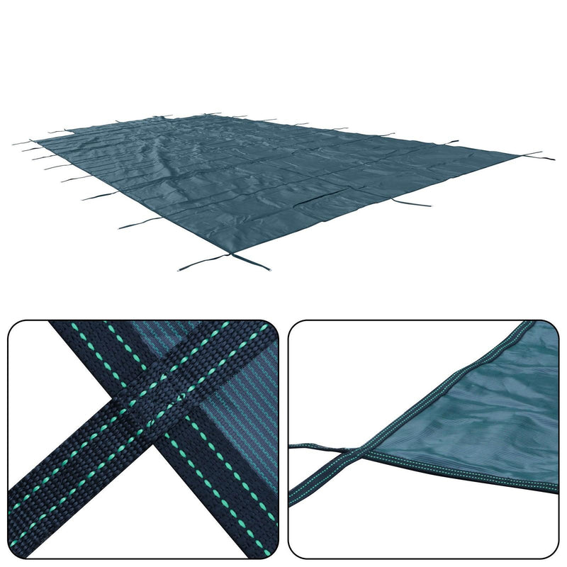 DURAFORCE Rectangle Swimming Pool Safety Cover W/ Center Step & Anchors For 20x40FT