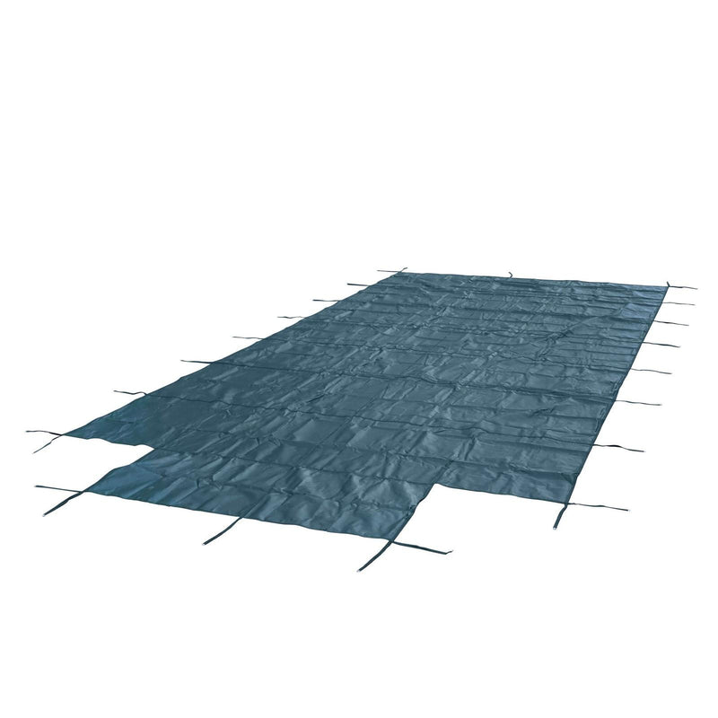 DURAFORCE Rectangle Swimming Pool Safety Cover W/ Center Step & Anchors For 20x40FT