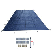 DURAFORCE 20' x 38' Inground Pool Safety Cover For 18 x 36 ft Winter Pool Cover Blue Mesh