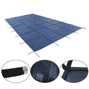 DURAFORCE 20' x 38' Inground Pool Safety Cover For 18 x 36 ft Winter Pool Cover Blue Mesh