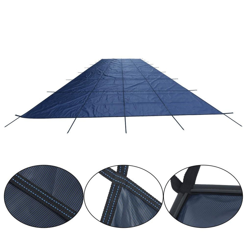 DURAFORCE 20' x 38' Inground Pool Safety Cover For 18 x 36 ft Winter Pool Cover Blue Mesh