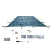 DURAFORCE 20x38 ft Pool Safety Cover Rectangular Inground Swimming Pool Cover For 18x36 ft