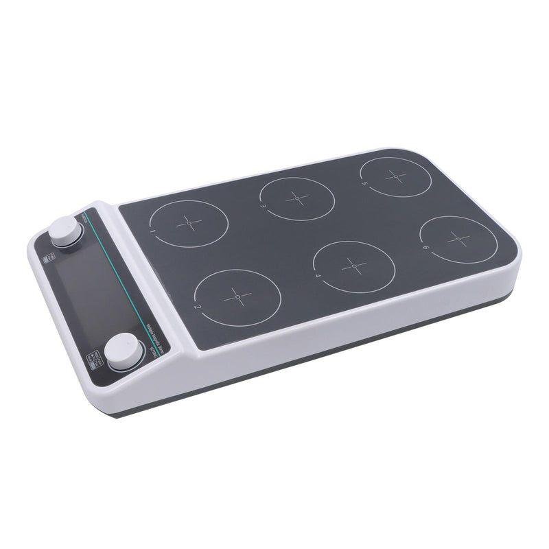 DURAFORCE 50-1500RPM 6 Position Magnetic Stirrer Multi Stirrer Plate Mixer 6x500ml