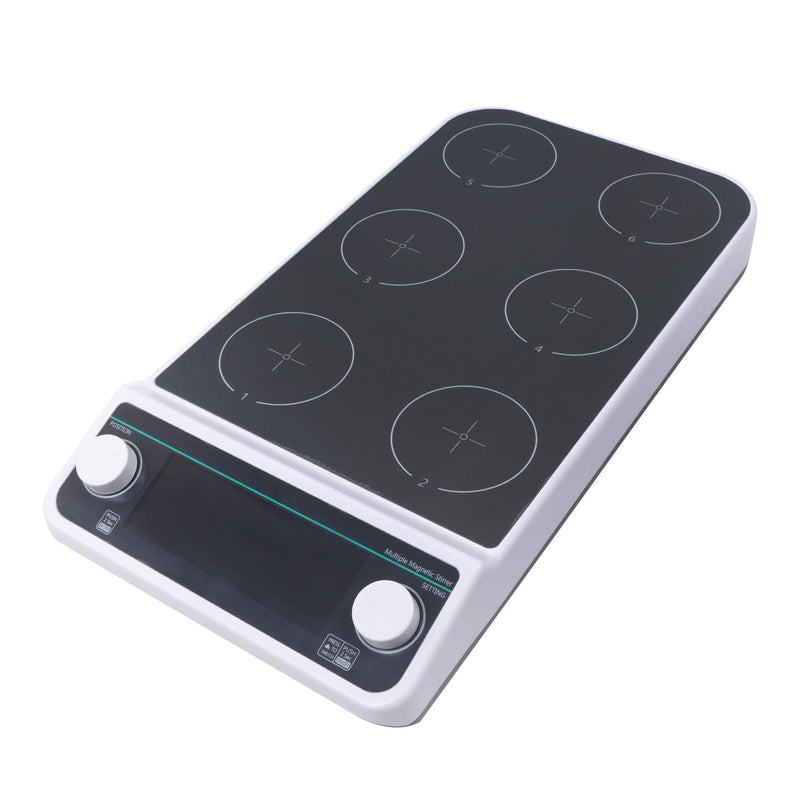 DURAFORCE 50-1500RPM 6 Position Magnetic Stirrer Multi Stirrer Plate Mixer 6x500ml