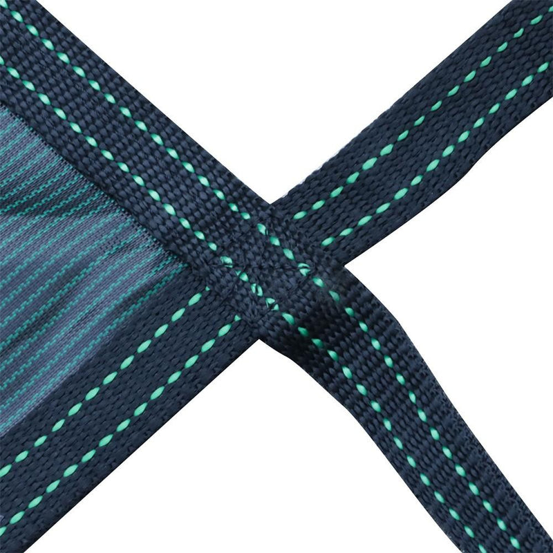 DURAFORCE Green Mesh Pool Safety Cover For 16x32 ft Rectangle with 4x8ft Center End Step
