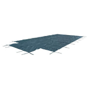 DURAFORCE Green Mesh Pool Safety Cover For 16x32 ft Rectangle with 4x8ft Center End Step
