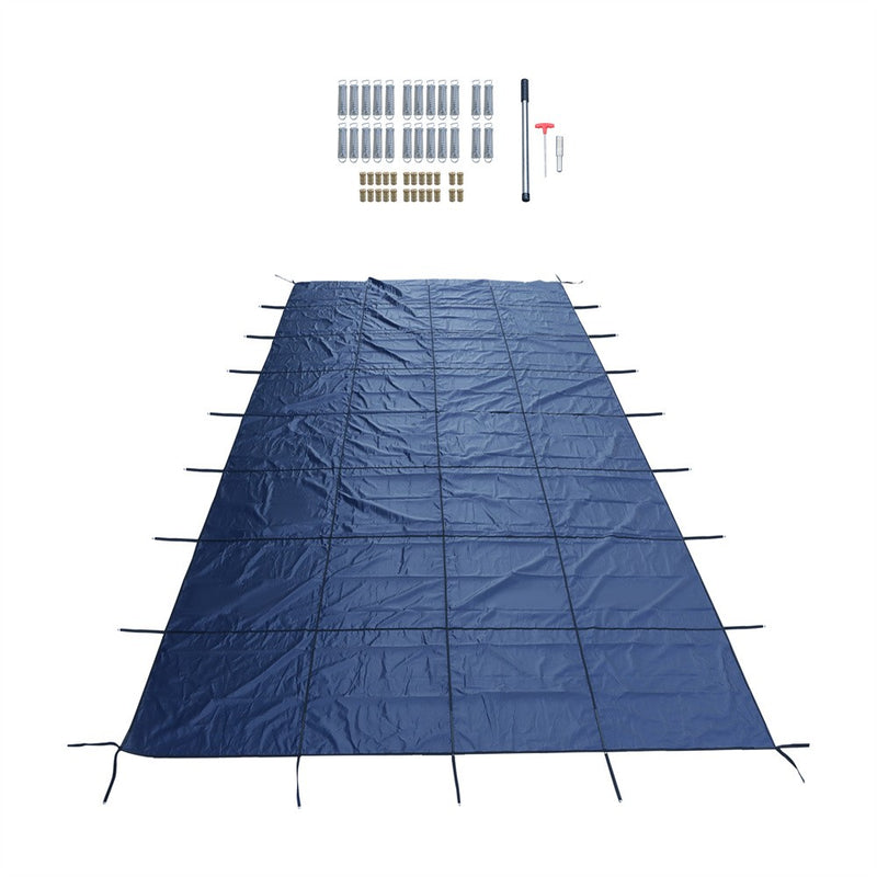 DURAFORCE For 16x32 FT Rectangle Winter Safety Pool Cover For Inground Swimming Pools