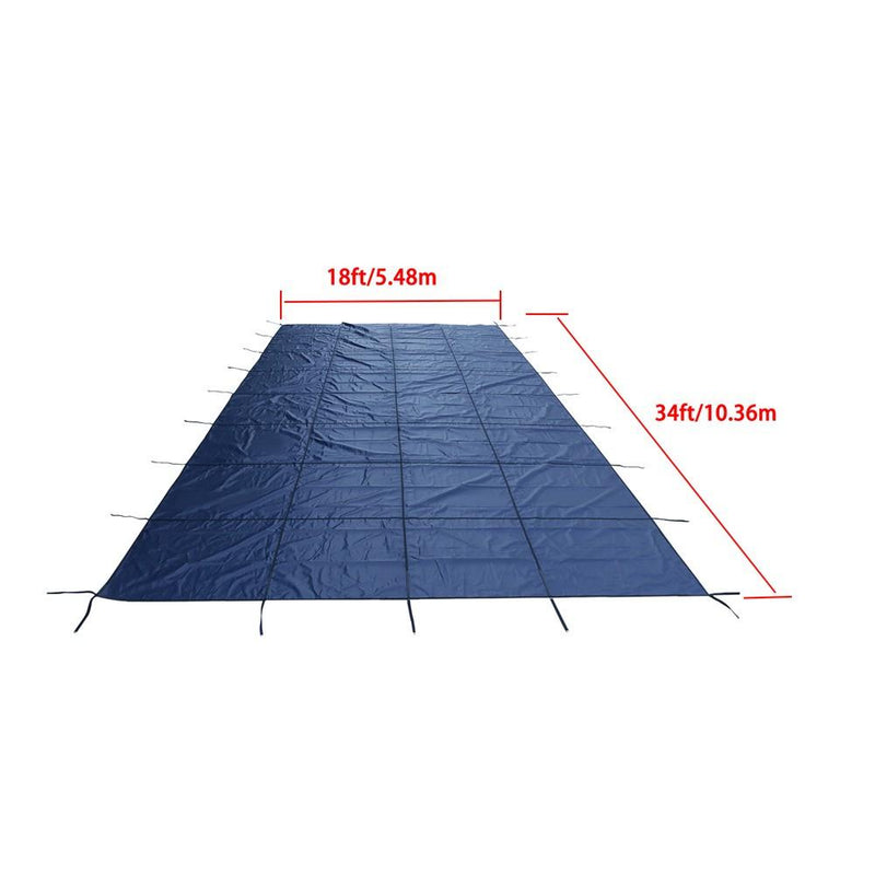 DURAFORCE For 16x32 FT Rectangle Winter Safety Pool Cover For Inground Swimming Pools