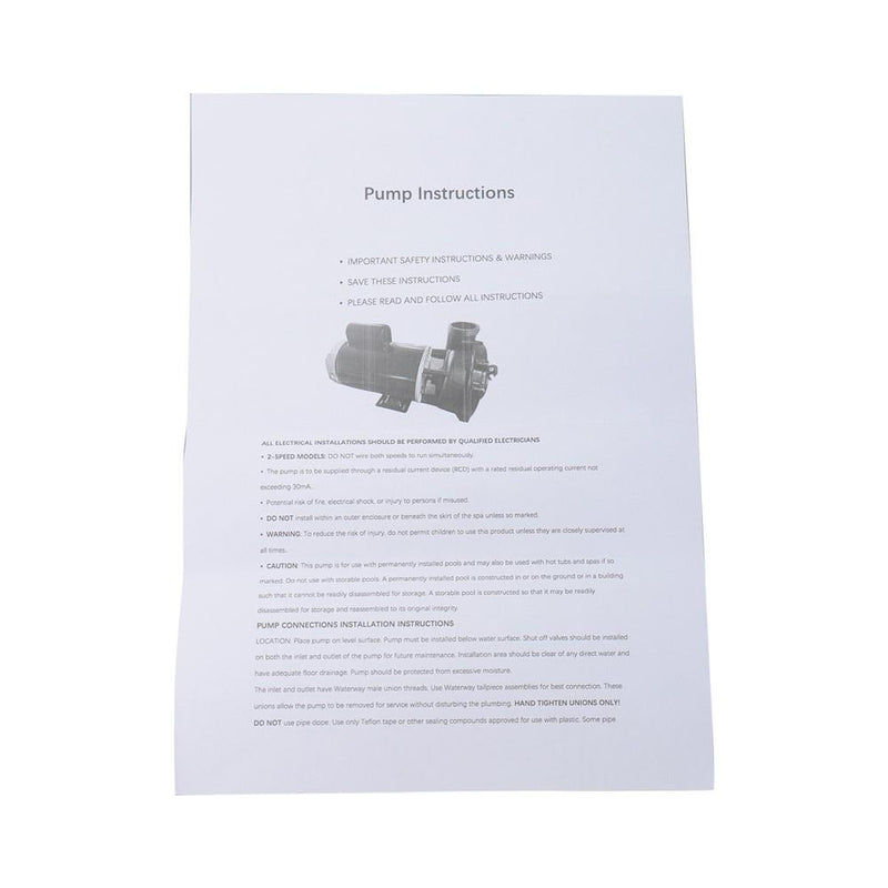 DURAFORCE 4 HP 230V 2-Speed Spa Pump 3721621-13 56Y Frame Hot Tubs Dual-Speed For Hot Tub