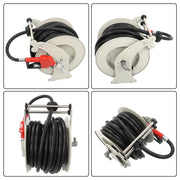 DURAFORCE Diesel Hose Reel Auto Refueling Gun Fuel Hose Reel Retractable 3/4" × 66'