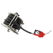 DURAFORCE Diesel Hose Reel Auto Refueling Gun Fuel Hose Reel Retractable 3/4" × 66'