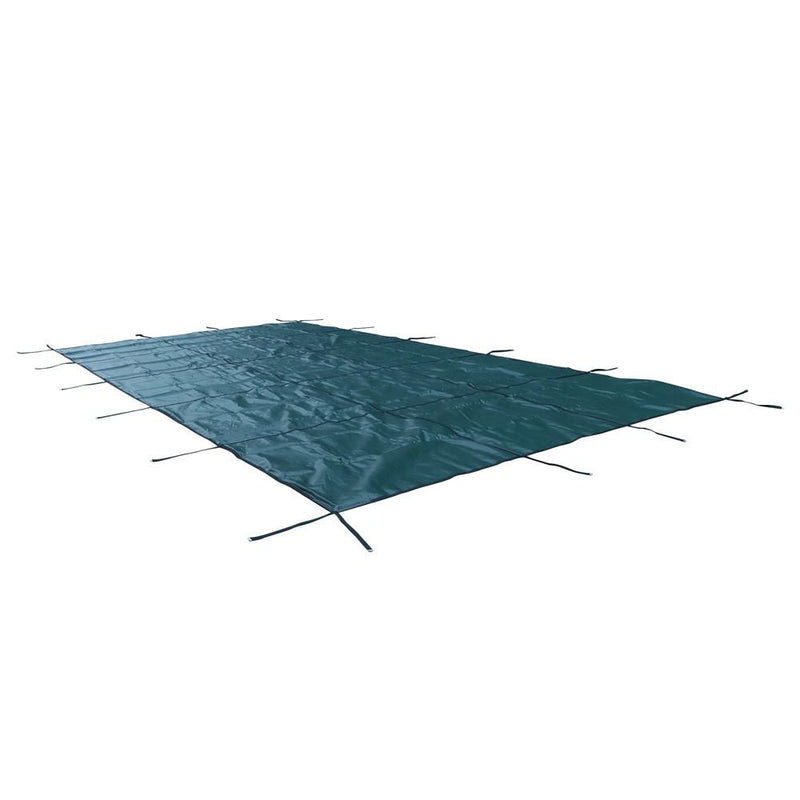 DURAFORCE Inground Pool Safety Cover For 16' × 30' Rectangle Safety Pool Covers Green Mesh