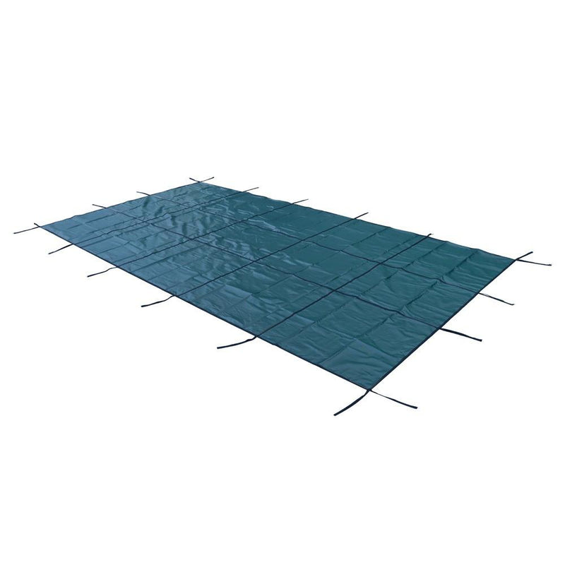 DURAFORCE Inground Pool Safety Cover For 16' × 30' Rectangle Safety Pool Covers Green Mesh
