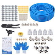 DURAFORCE 3/4" Shop Air Line Kit 300ft - Aluminum, Easy Install & Leak Resistant
