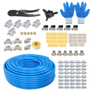 DURAFORCE 3/4" Shop Air Line Kit 300ft - Aluminum, Easy Install & Leak Resistant