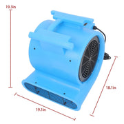 DURAFORCE 3 Speed Air Mover Carpet Dryer 1 HP 4000 CFM Floor Blower Carpet Drying Fan