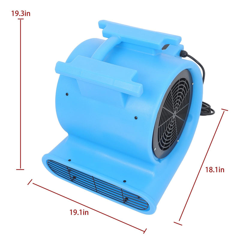 DURAFORCE 3 Speed Air Mover Carpet Dryer 1 HP 4000 CFM Floor Blower Carpet Drying Fan