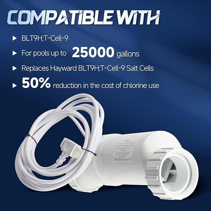 DURAFORCE For Hayward 25,000 Swimming Pool Salting Chlorine Generator W3T-CELL-9 Gallons