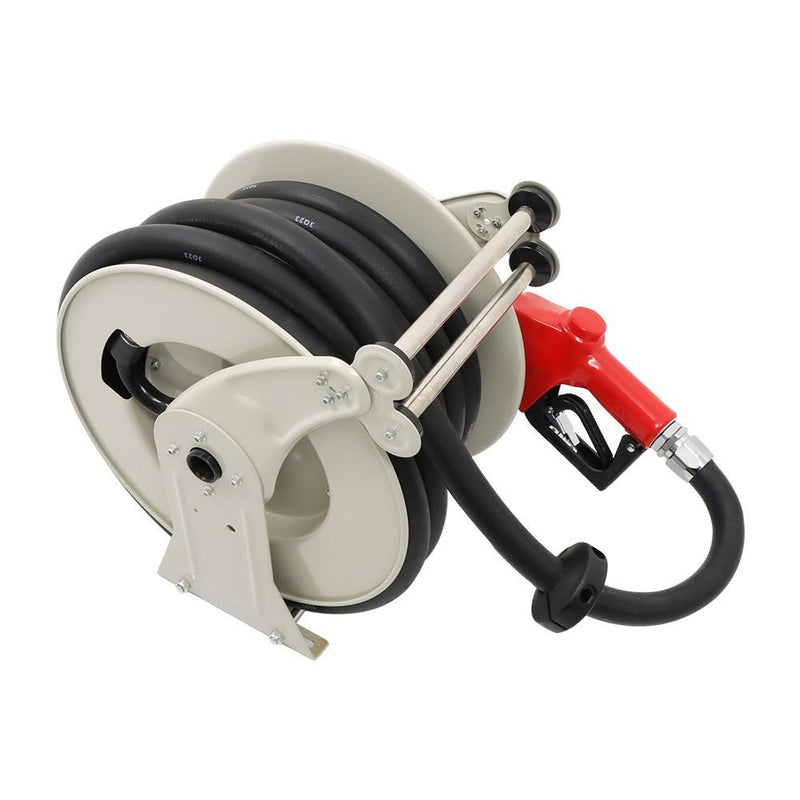 DURAFORCE 300PSI 1" × 50FT Diesel Hose Reel Fuel Hose Reel with Fueling Nozzle Retractable