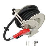 DURAFORCE 300PSI 1" × 50FT Diesel Hose Reel Fuel Hose Reel with Fueling Nozzle Retractable