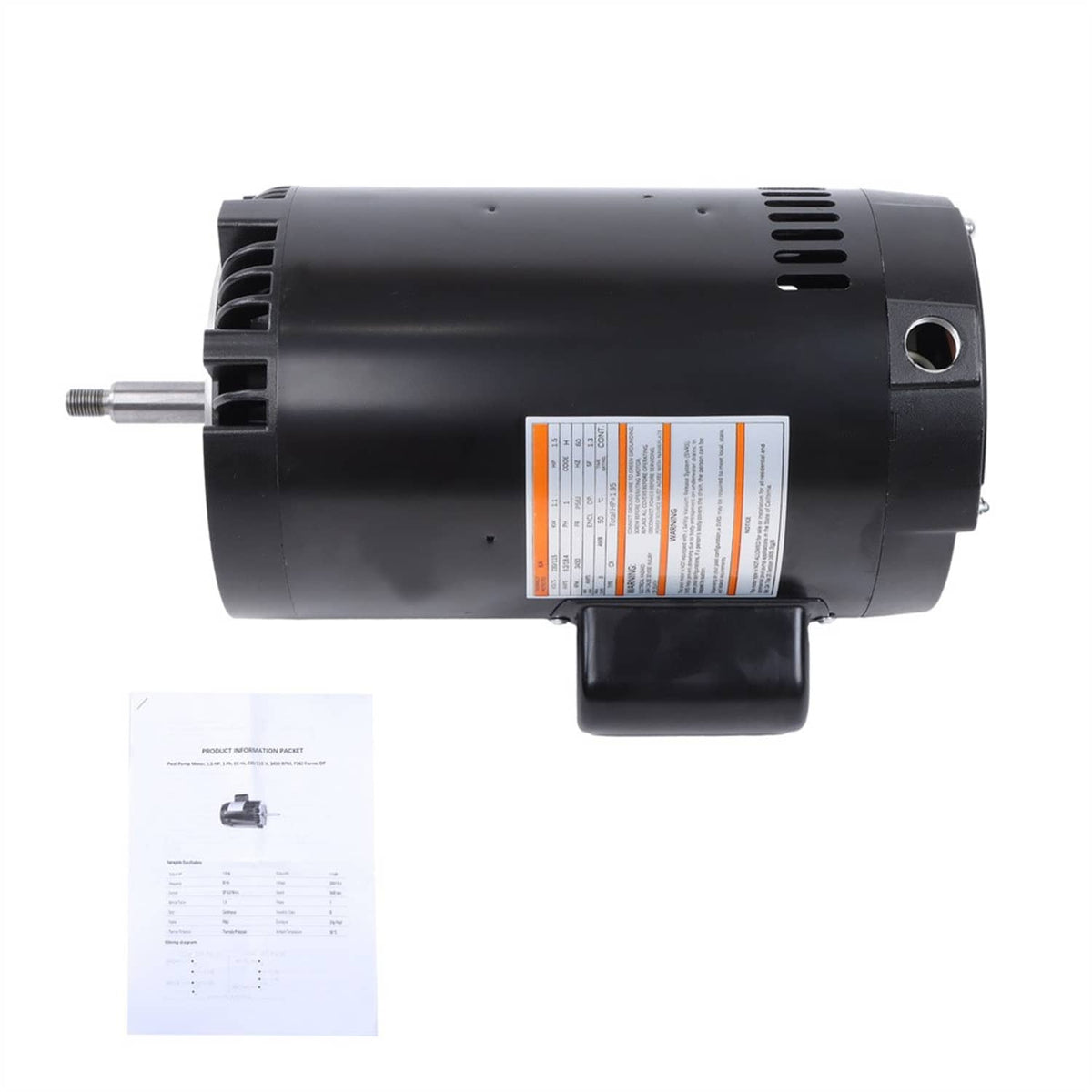 Swimming Pool Cleaner Motor Water Pump 1.5 HP Replaces B129 Single Spe ...