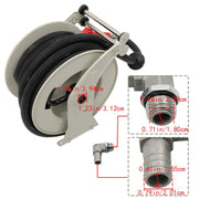 DURAFORCE 1" × 50FT Diesel Hose Reel Fuel Hose Reel with Fueling Nozzle Retractable Hose