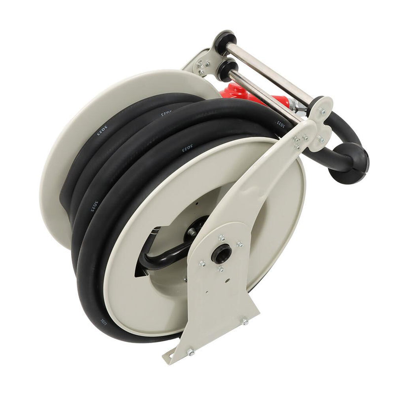 DURAFORCE 1" × 50FT Diesel Hose Reel Fuel Hose Reel with Fueling Nozzle Retractable Hose