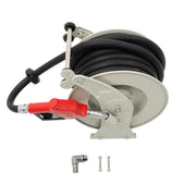 DURAFORCE 1" × 50FT Diesel Hose Reel Fuel Hose Reel with Fueling Nozzle Retractable Hose