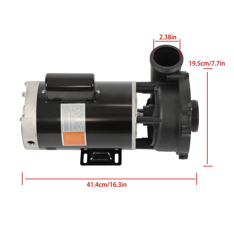 DURAFORCE 3721221-1D Spa Pump 3.0 HP 230V 2-Speed 56Y-Frame For 2" Plumbing For Hot Tub