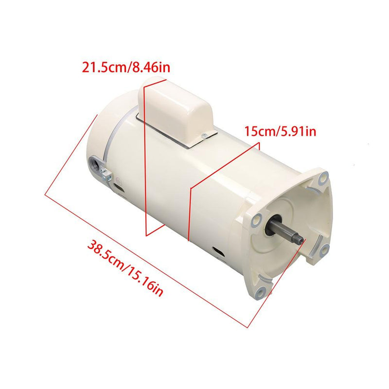 DURAFORCE 355010S Replacement Motor Energy Efficient Pool Pump Motor 1HP Square Flange