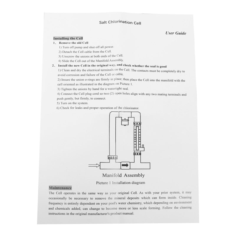 DURAFORCE Salt Chlorine Generator Cell For PPC1 Autopilot Pool Pilot Digital Chlorine