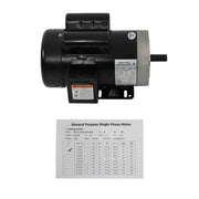 DURAFORCE 5HP General Purpose Motor 3450RPM Single Phase 208-230V 5/8"Shaft 56C Frame New