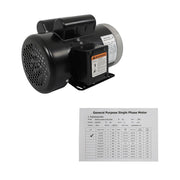 DURAFORCE 5HP General Purpose Motor 3450RPM Single Phase 208-230V 5/8"Shaft 56C Frame New