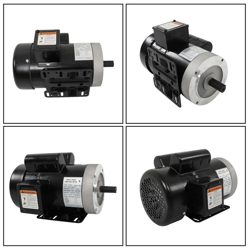 DURAFORCE 5HP General Purpose Motor 3450RPM Single Phase 208-230V 5/8"Shaft 56C Frame New