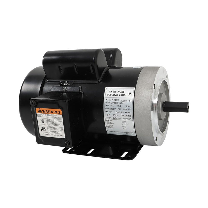 DURAFORCE 5HP General Purpose Motor 3450 RPM Single Phase 208-230V 5/8"Shaft 56C Frame