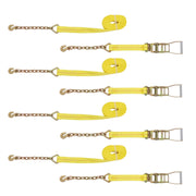 DURAFORCE 4-Pack 2 Inch x 30 Ft Chain Ratchet Straps 10000lbs with Chains & Grab Hooks