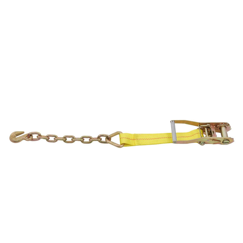 DURAFORCE 4-Pack 2 Inch x 30 Ft Chain Ratchet Straps 10000lbs with Chains & Grab Hooks