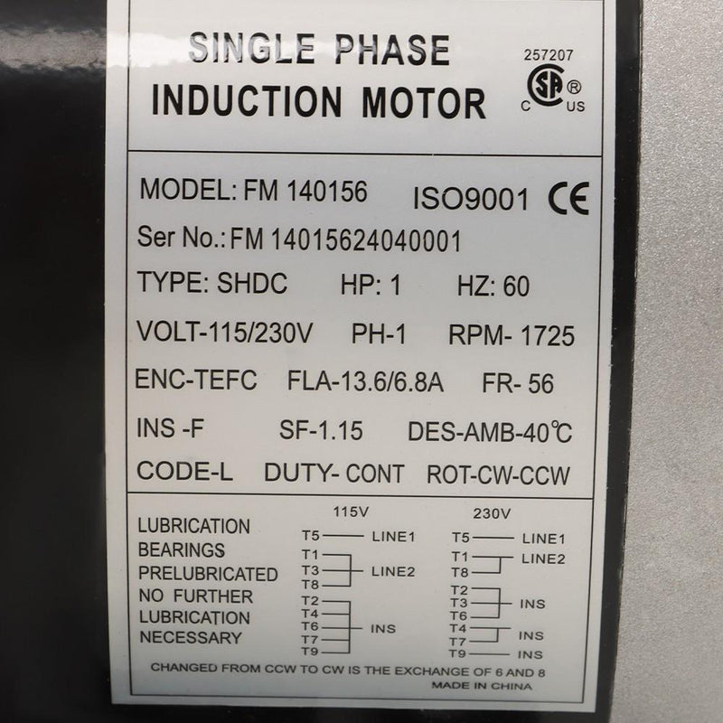 DURAFORCE 1 HP Single Phase 230/115 Volt 1800 RPM General Purpose Electric Motor